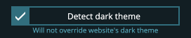 Detect dark theme option