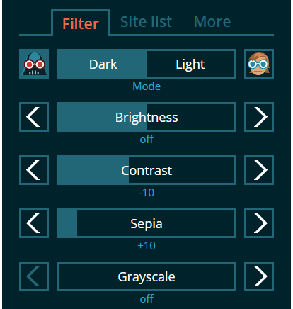 dark and light settings