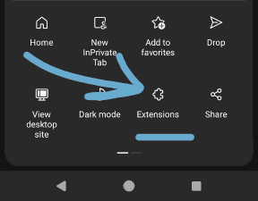 Click Edge Extensions button