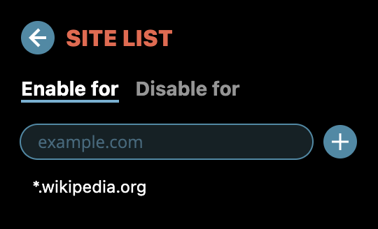 Site List