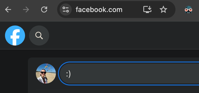 Facebook dark mode