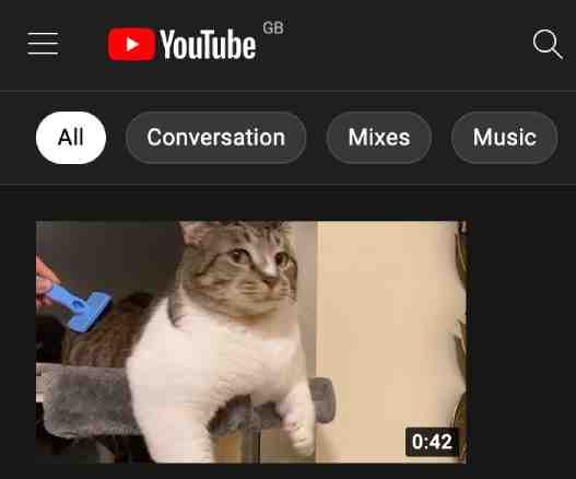 YouTube dark mode